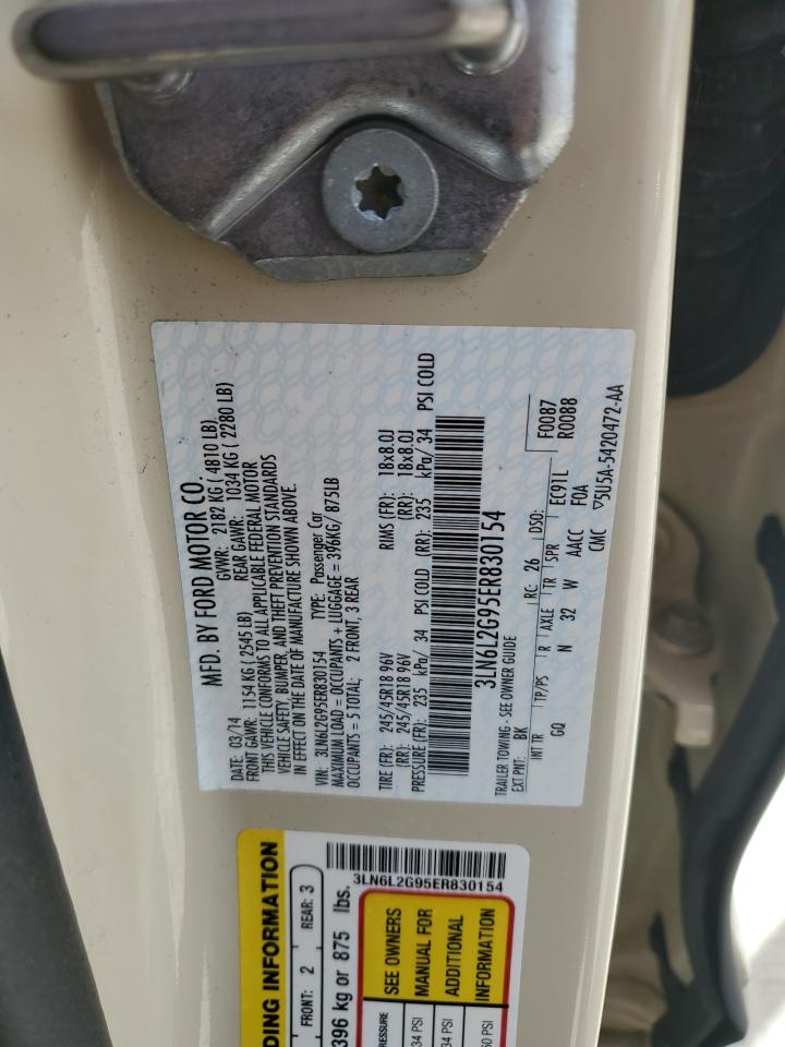 2014 Lincoln Mkz VIN: 3LN6L2G95ER830154 Lot: 82346215