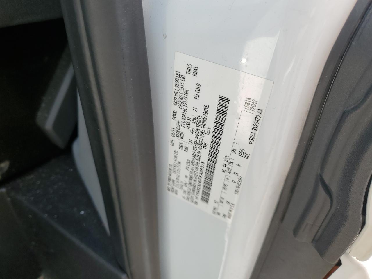 2015 Ford Transit T-350 VIN: 1FTSW2XG0FKA86378 Lot: 87087185