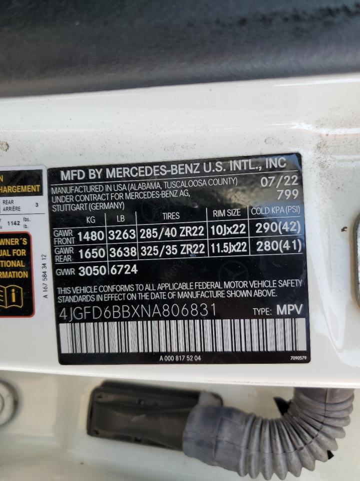 2022 Mercedes-Benz Gle Coupe Amg 53 4Matic VIN: 4JGFD6BBXNA806831 Lot: 82206275