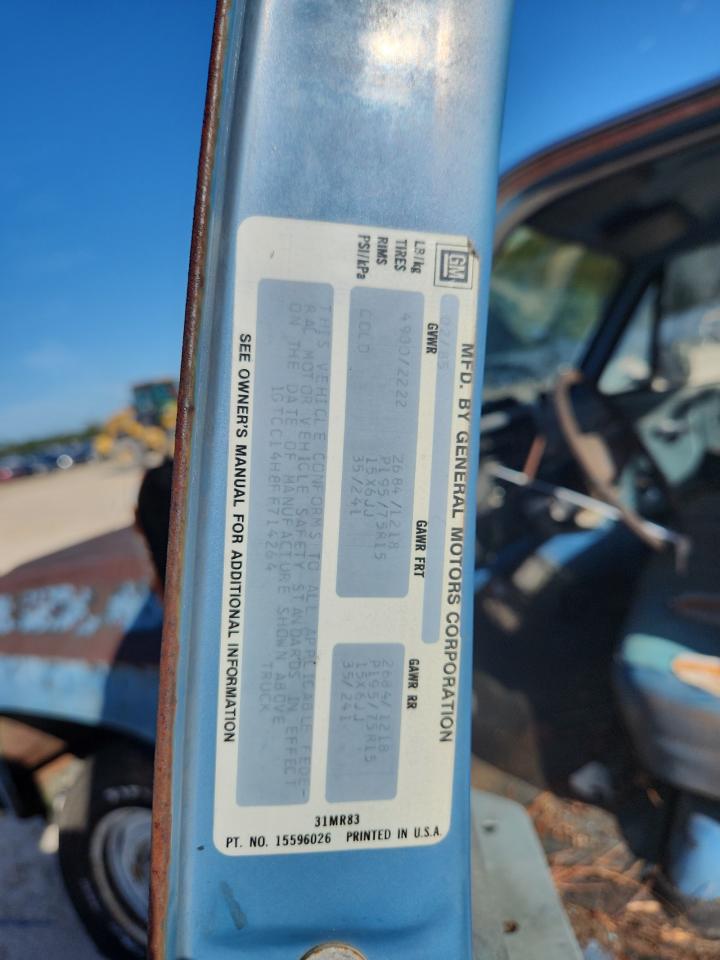 1985 GMC C1500 VIN: 1GTCC14H8FF714264 Lot: 85295025