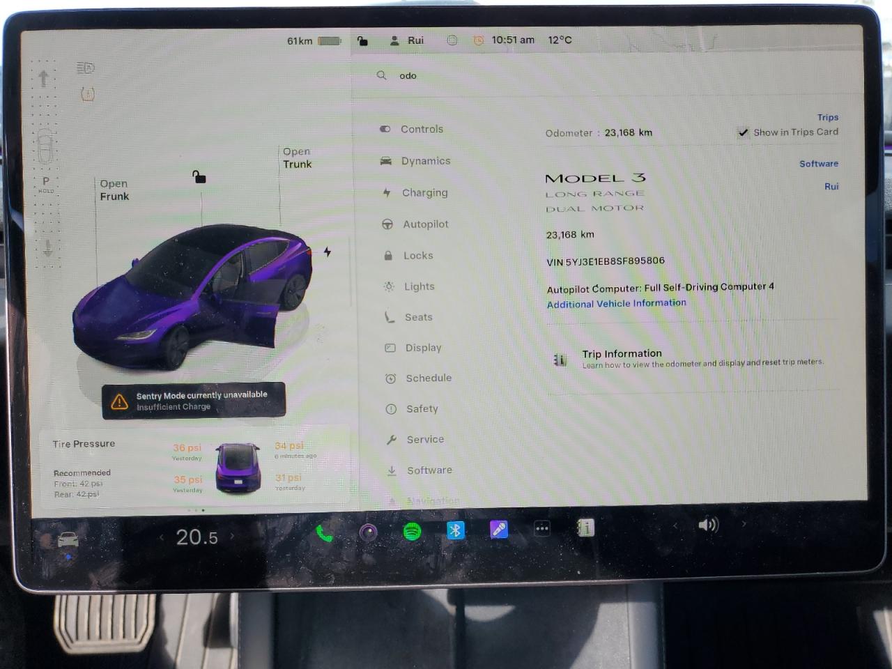 2025 Tesla Model 3 VIN: 5YJ3E1EB8SF895806 Lot: 85559635