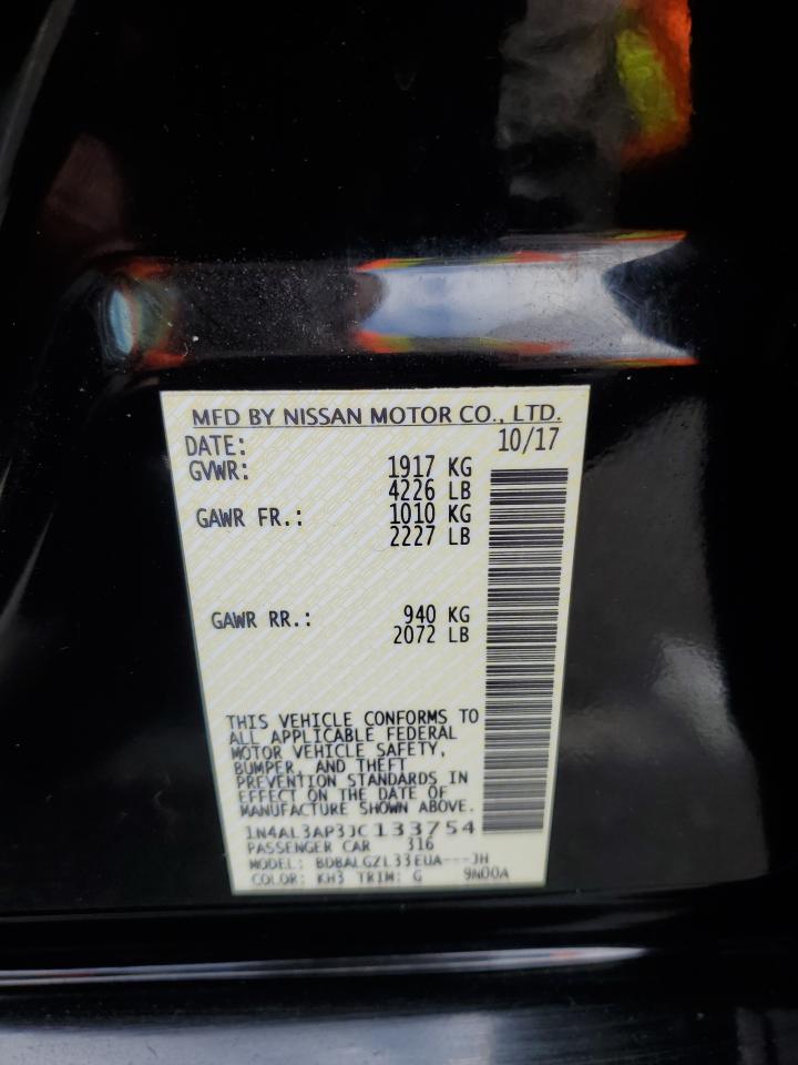 2018 Nissan Altima 2.5 VIN: 1N4AL3AP3JC133754 Lot: 86525075