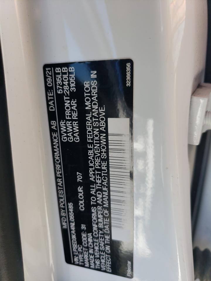 2022 Polestar 2 VIN: LPSED3KA4NL055485 Lot: 84203615