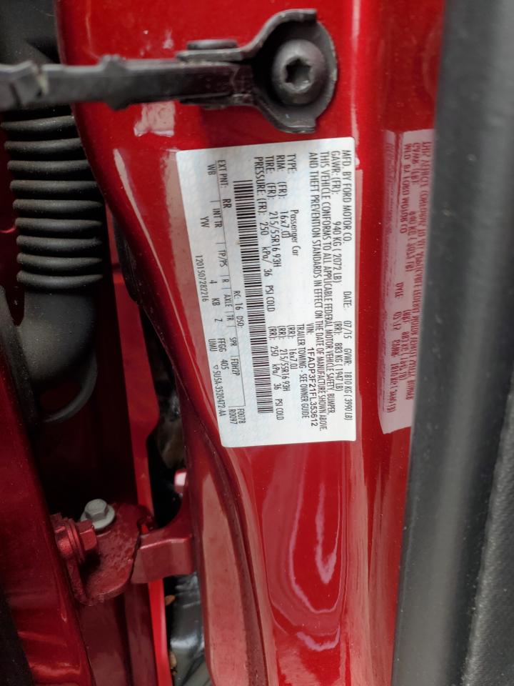 2015 Ford Focus Se VIN: 1FADP3F21FL353612 Lot: 85542755