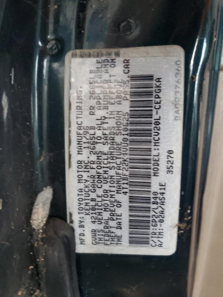 1997 Toyota Camry Ce VIN: 4T1BF22K4VU010625 Lot: 84059445