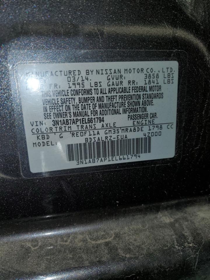 2014 Nissan Sentra S VIN: 3N1AB7AP1EL661794 Lot: 82602915