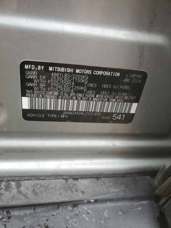 2020 Mitsubishi Outlander Se VIN: JA4AD3A34LZ031958 Lot: 82698875