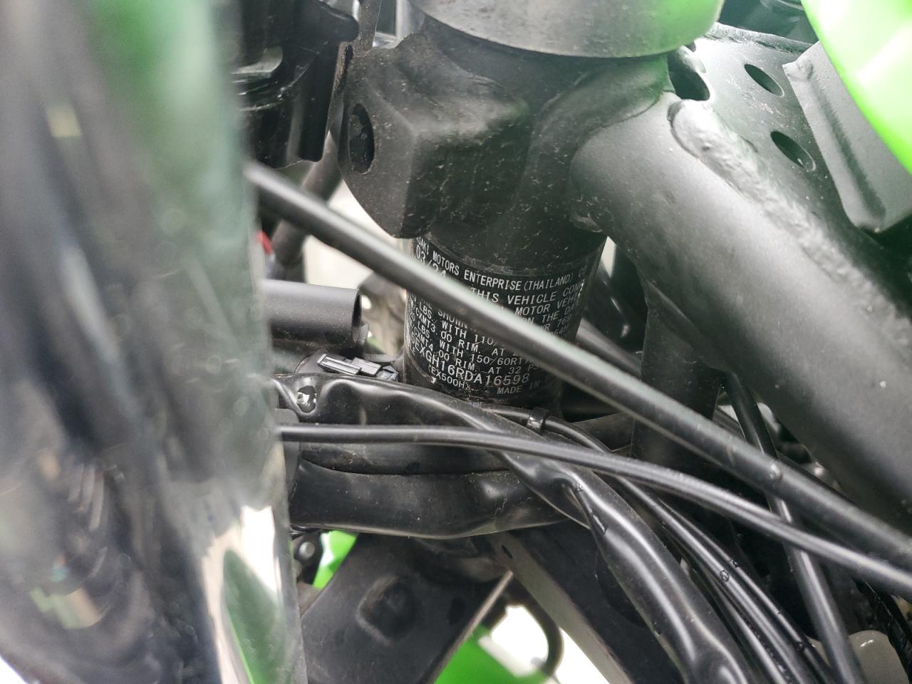 2024 Kawasaki Ex500 H VIN: ML5EXGH16RDA16598 Lot: 90420265