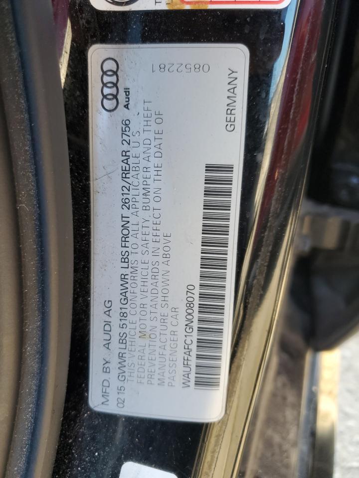 2016 Audi A6 Premium VIN: WAUFFAFC1GN008070 Lot: 91254125