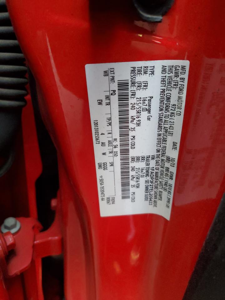 2014 Ford Focus Se VIN: 1FADP3F27EL209433 Lot: 85897975