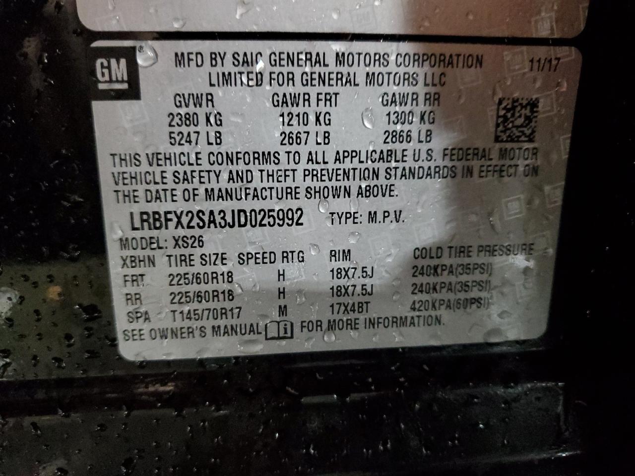 2018 Buick Envision Essence VIN: LRBFX2SA3JD025992 Lot: 90458765