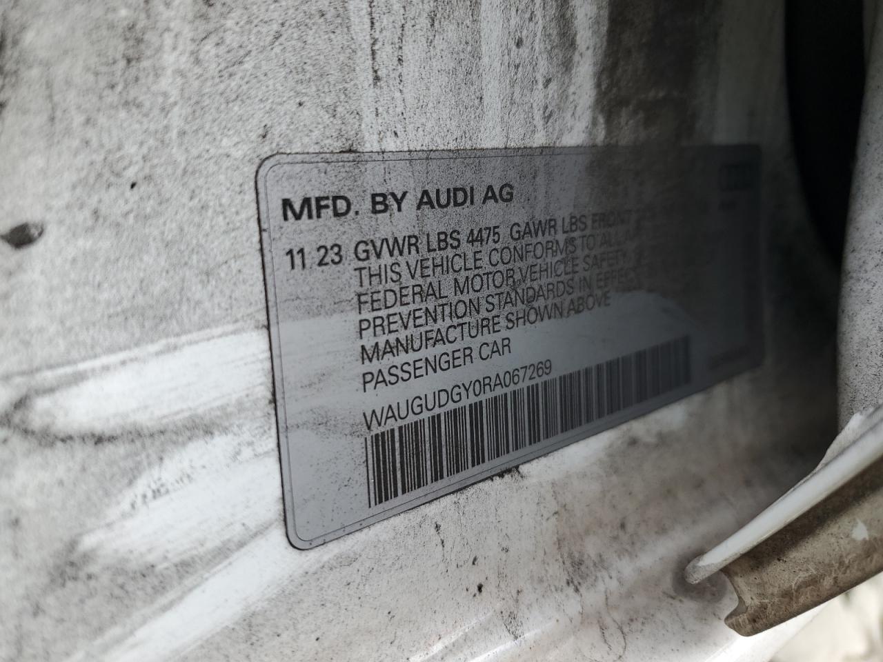 2024 Audi A3 Premium VIN: WAUGUDGY0RA067269 Lot: 85595395