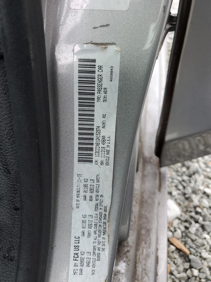 2016 Chrysler 200 Limited VIN: 1C3CCCAB1GN152974 Lot: 86077435