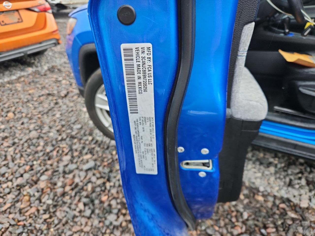 2022 Jeep Compass Latitude VIN: 3C4NJCBB9NT205250 Lot: 86621495