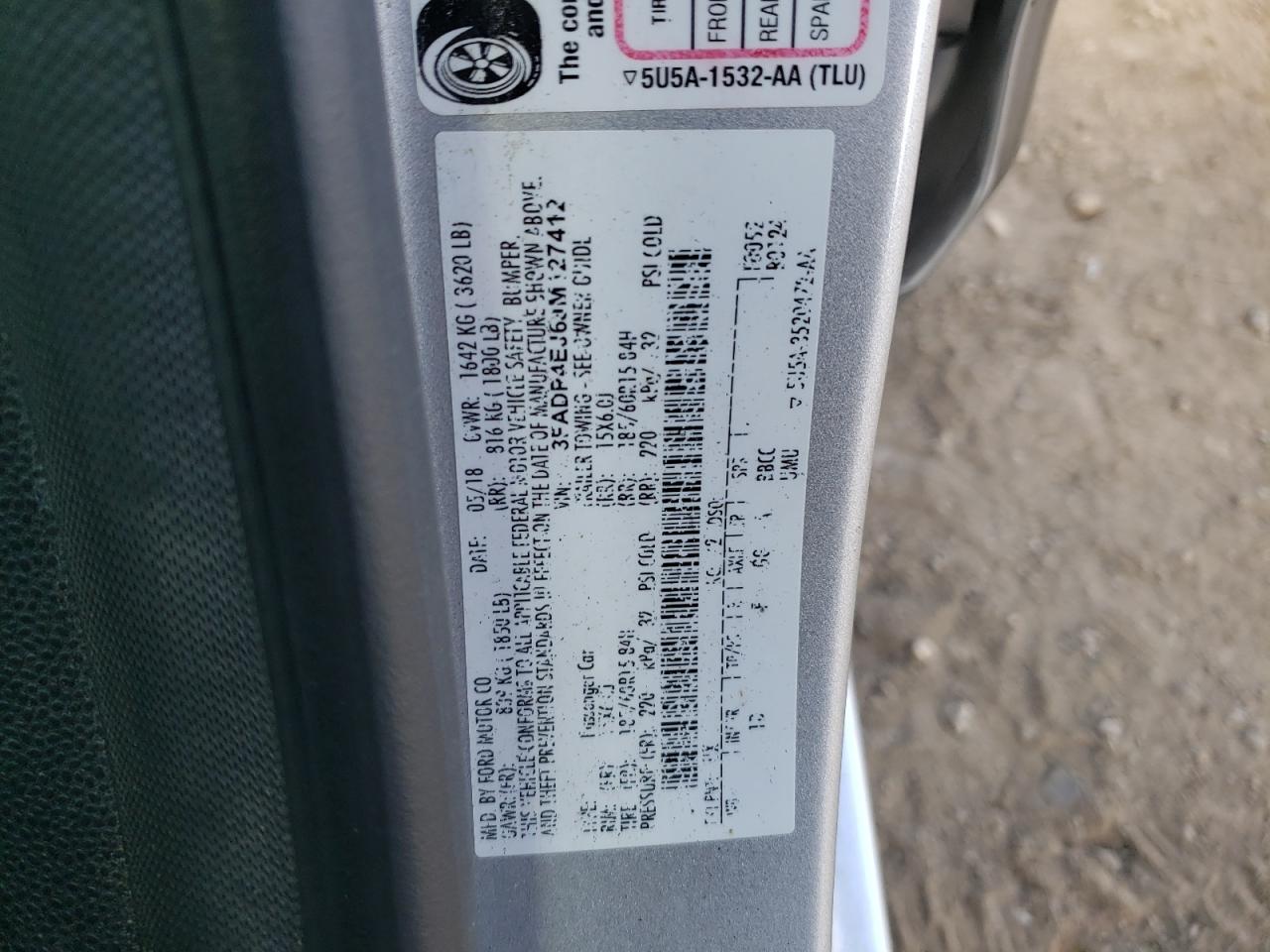 2018 Ford Fiesta Se VIN: 3FADP4EJ6JM127412 Lot: 90617105