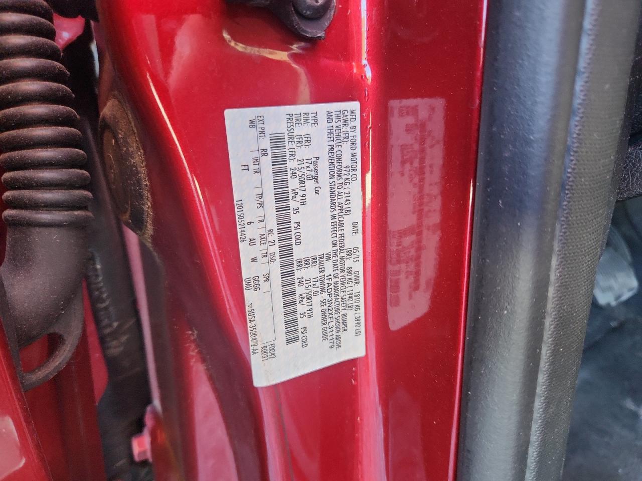 2015 Ford Focus Titanium VIN: 1FADP3N2XFL311179 Lot: 82414325