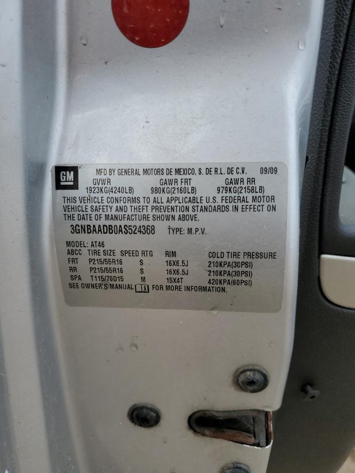 2010 Chevrolet Hhr Ls VIN: 3GNBAADB0AS524368 Lot: 84978945