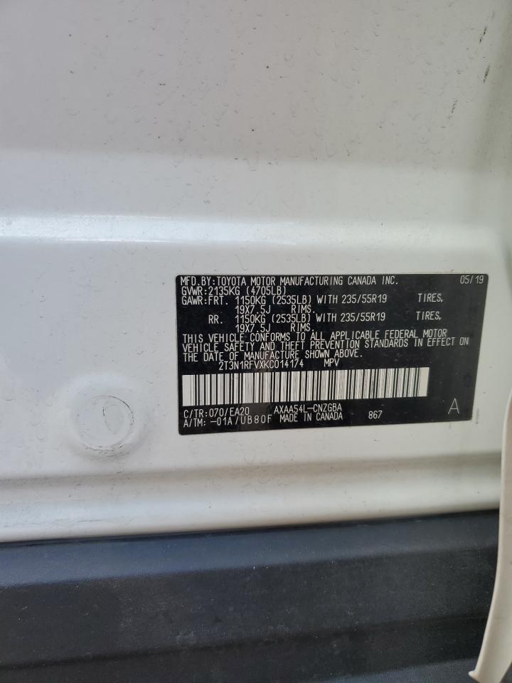 2019 Toyota Rav4 Limited VIN: 2T3N1RFVXKC014174 Lot: 84428405