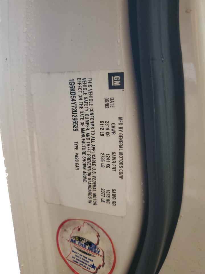 2002 Cadillac Deville VIN: 1G6KD54Y72U296529 Lot: 90080945