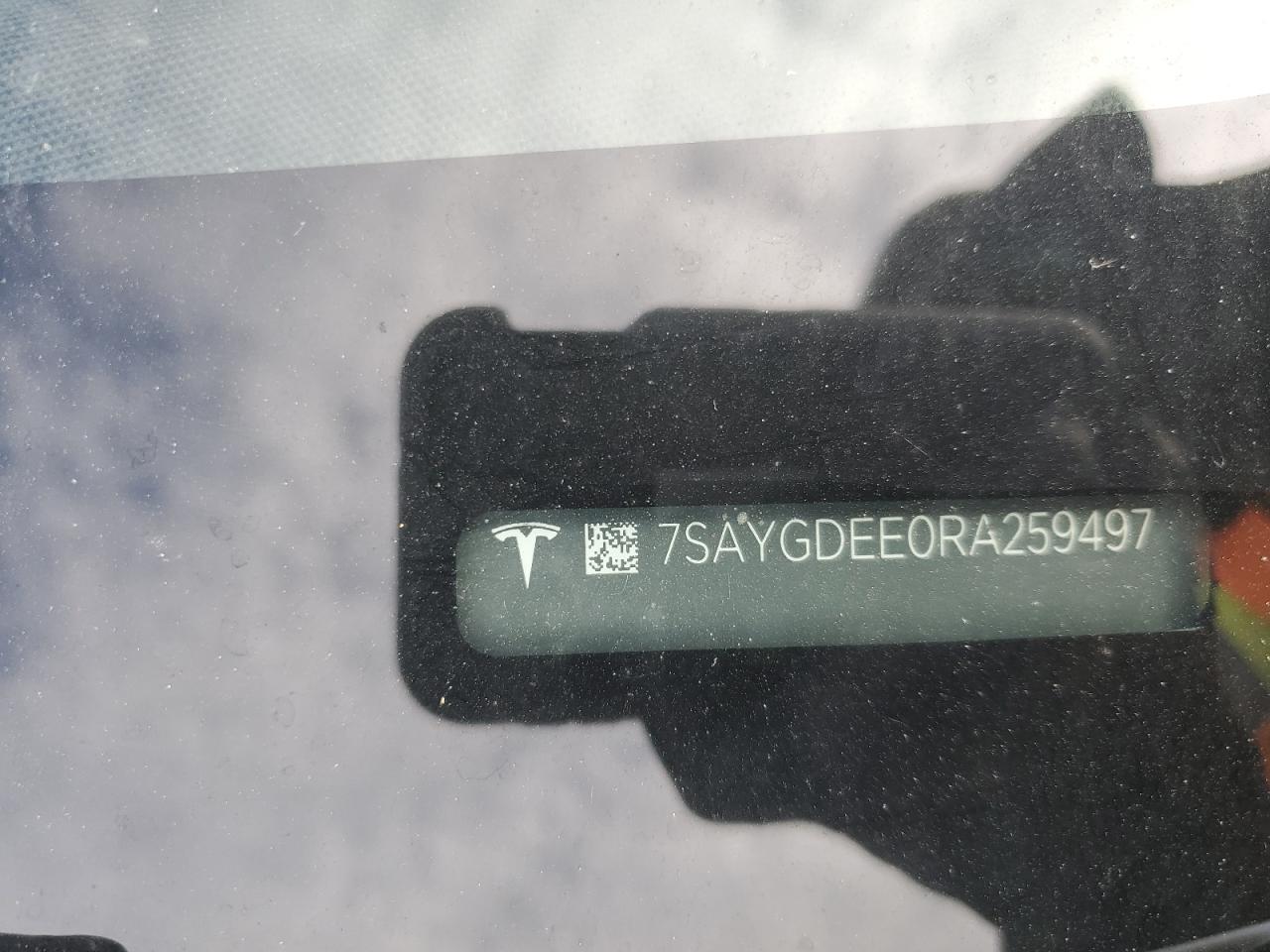 2024 Tesla Model Y VIN: 7SAYGDEE0RA259497 Lot: 86121355