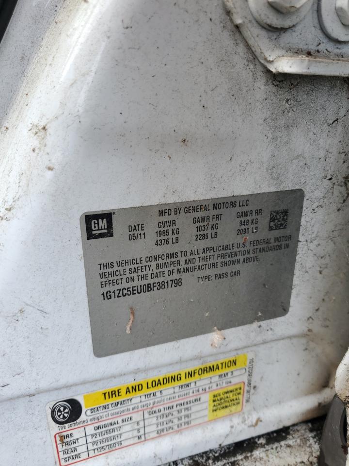 2011 Chevrolet Malibu 1Lt VIN: 1G1ZC5EU0BF381798 Lot: 86261505