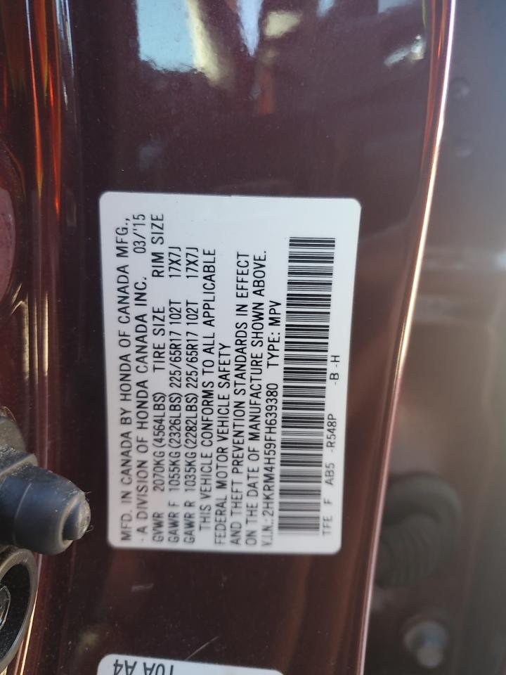 2015 Honda Cr-V Ex VIN: 2HKRM4H59FH639380 Lot: 86854875