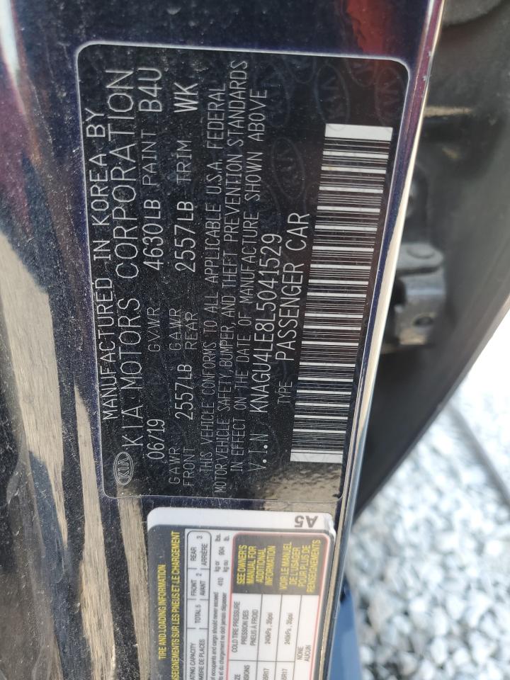 2020 Kia Optima Hybrid Ex VIN: KNAGU4LE8L5041529 Lot: 84968345