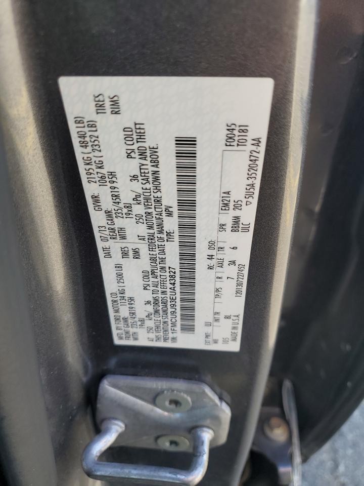 2014 Ford Escape Titanium VIN: 1FMCU9J93EUA43827 Lot: 85922445