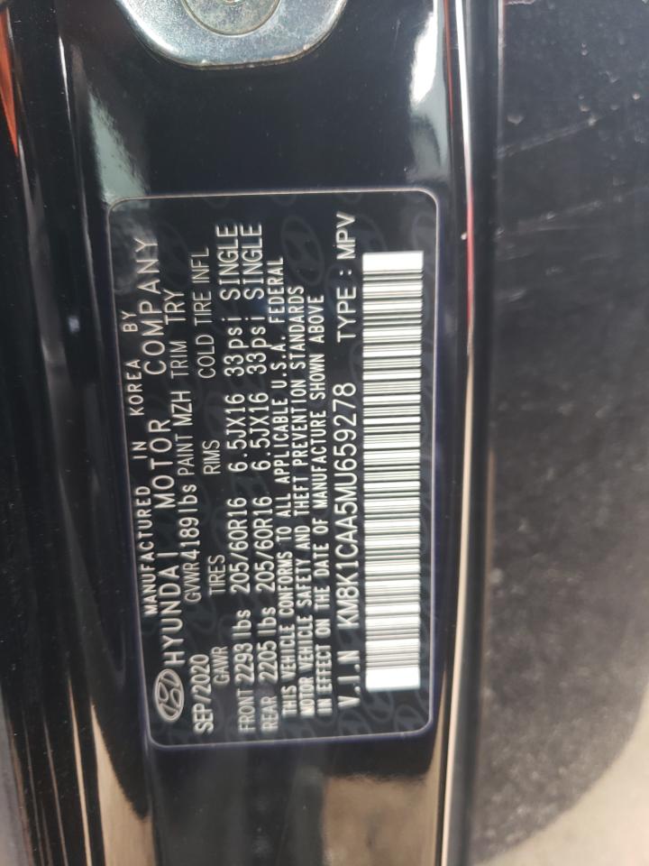 2021 Hyundai Kona Se VIN: KM8K1CAA5MU659278 Lot: 85585375