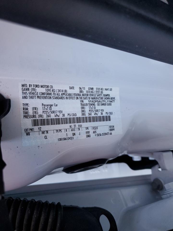 2015 Ford C-Max Se VIN: 1FADP5AU7FL119477 Lot: 85155615