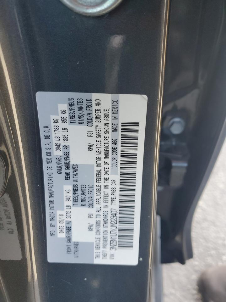 2018 Mazda 3 Sport VIN: 3MZBN1U7XJM223407 Lot: 89904175