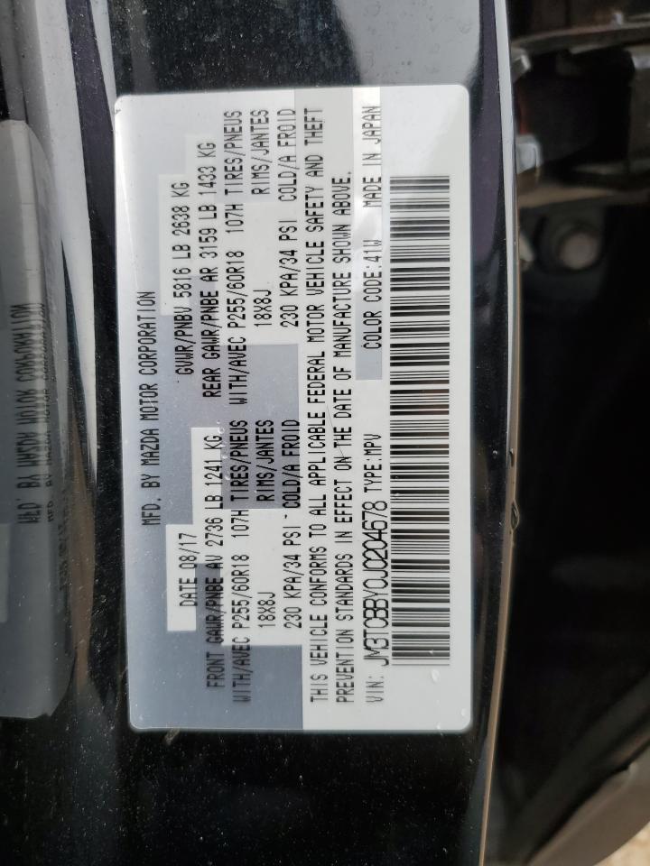 2018 Mazda Cx-9 Sport VIN: JM3TCBBY0J0204678 Lot: 86463035