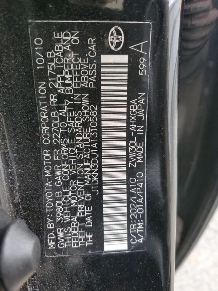 2010 Toyota Prius VIN: JTDKN3DU1A1310582 Lot: 82327085