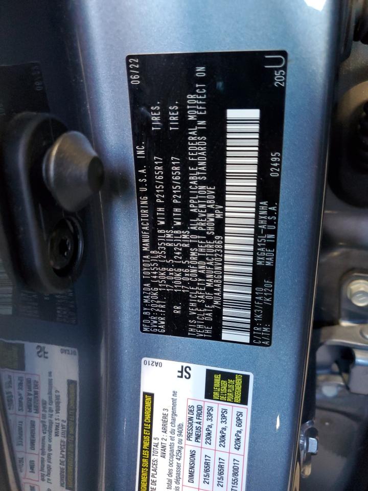 2022 Toyota Corolla Cross L VIN: 7MUAAABG0NV023869 Lot: 82658035