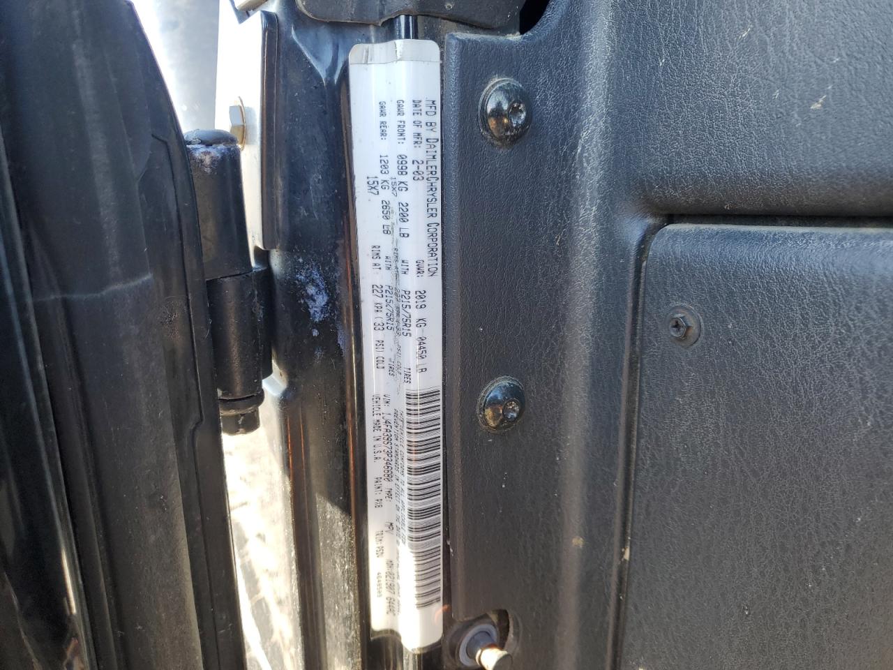 2003 Jeep Wrangler Commando VIN: 1J4FA39S73P346680 Lot: 86513335