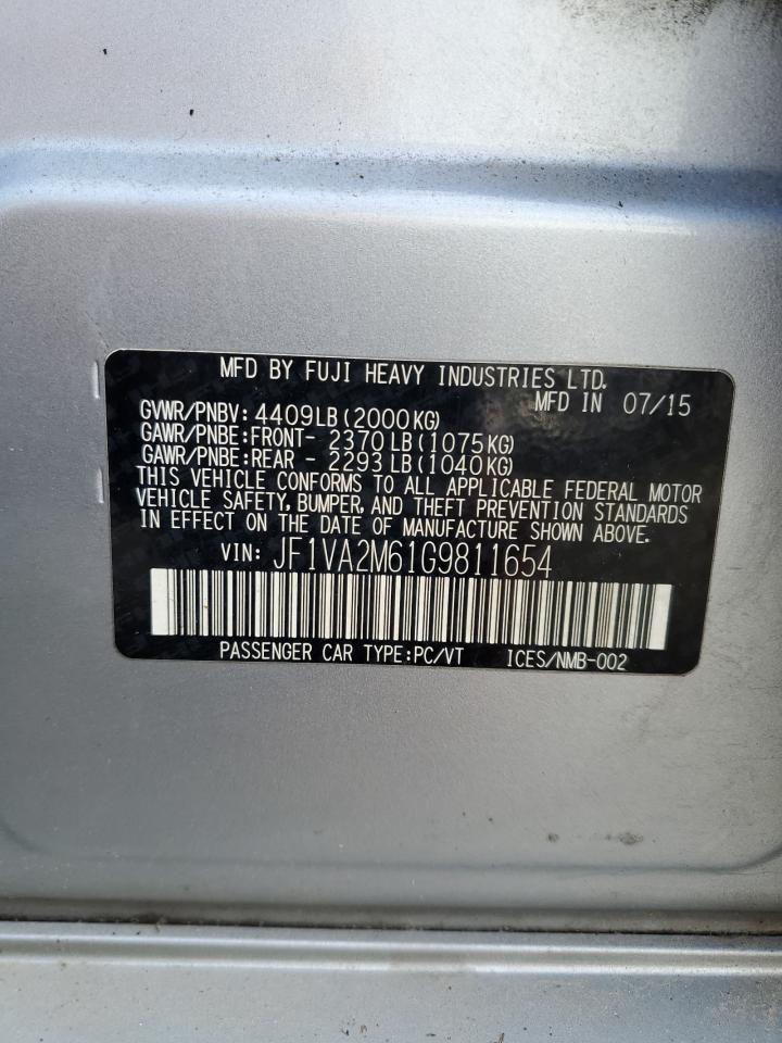 2016 Subaru Wrx Sti VIN: JF1VA2M61G9811654 Lot: 85281305