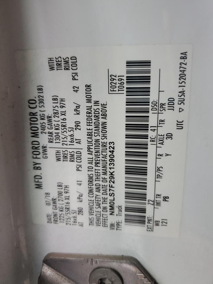 2019 Ford Transit Connect Xlt VIN: NM0LS7F29K1390423 Lot: 84830785