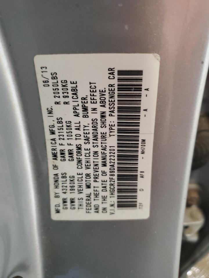 2013 Honda Accord Exl VIN: 1HGCR2F89DA223201 Lot: 85554925