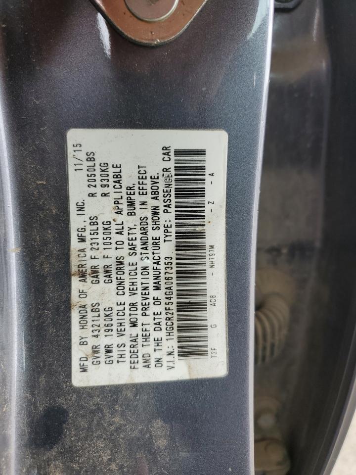 2016 Honda Accord Sport VIN: 1HGCR2F54GA067353 Lot: 82244185