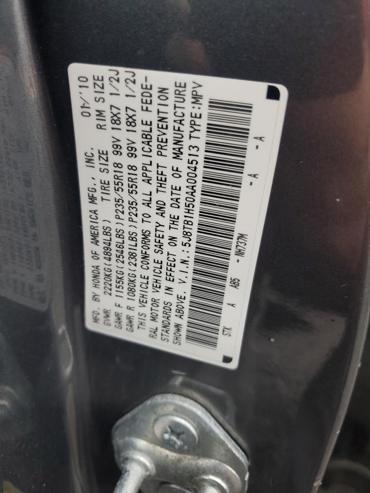 2010 Acura Rdx Technology VIN: 5J8TB1H50AA004513 Lot: 90118545