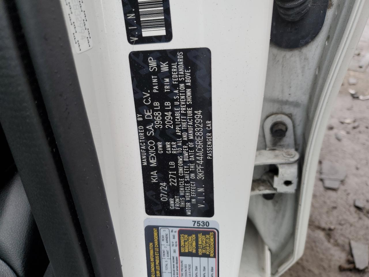 2024 Kia Forte Gt VIN: 3KPF44AC6RE832994 Lot: 90710665