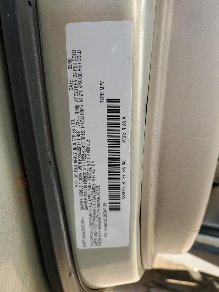 2006 Subaru Legacy Outback 2.5I Limited VIN: 4S4BP62C866347186 Lot: 90292265