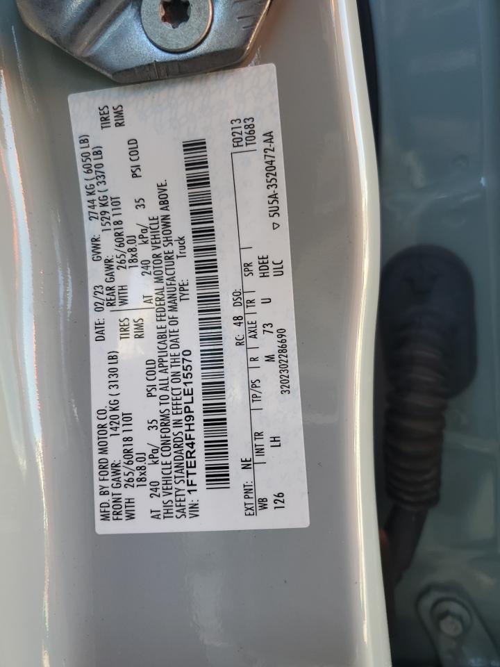 2023 Ford Ranger Xl VIN: 1FTER4FH9PLE15570 Lot: 87119665