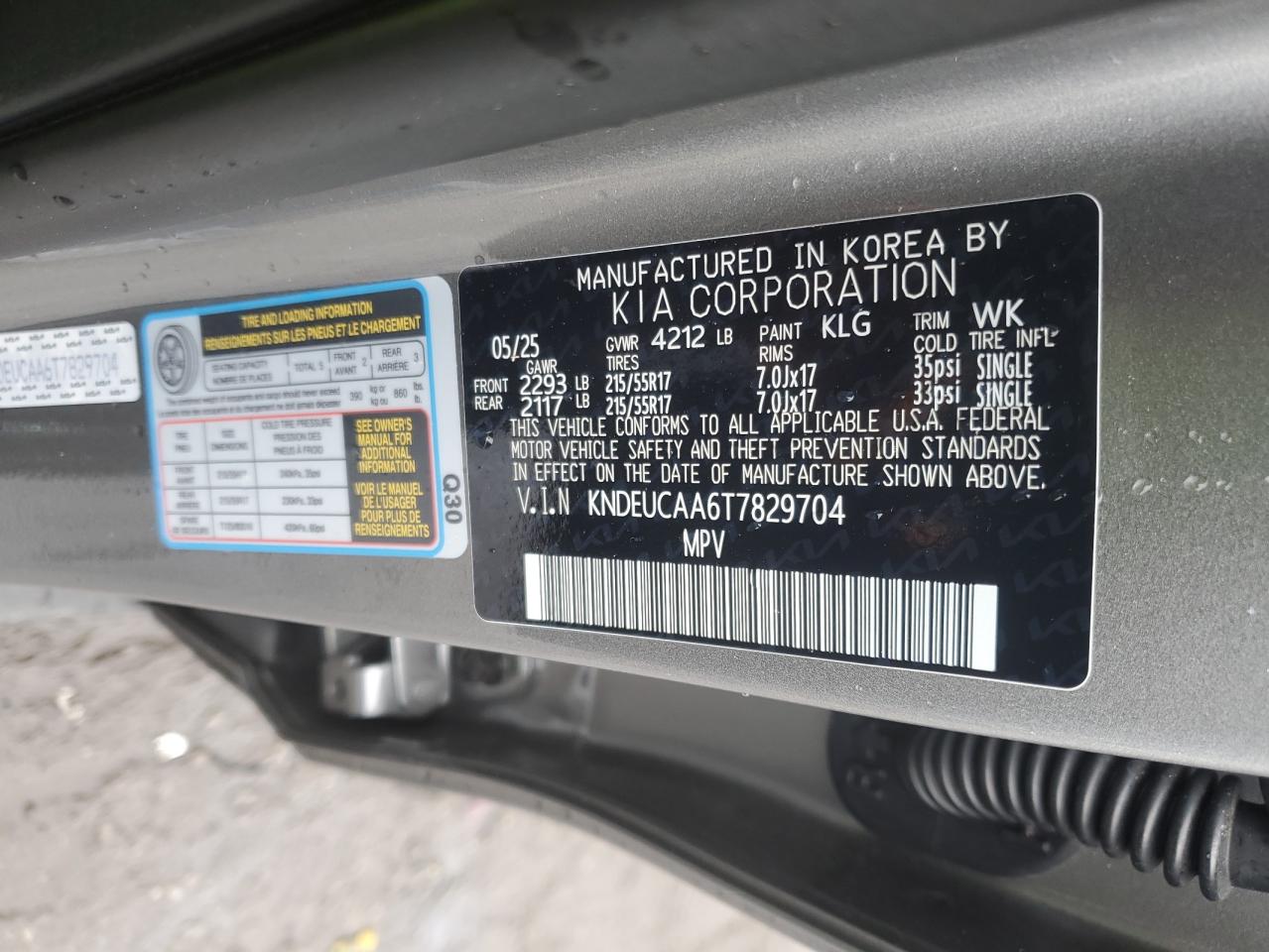 2026 Kia Seltos S VIN: KNDEUCAA6T7829704 Lot: 89518275