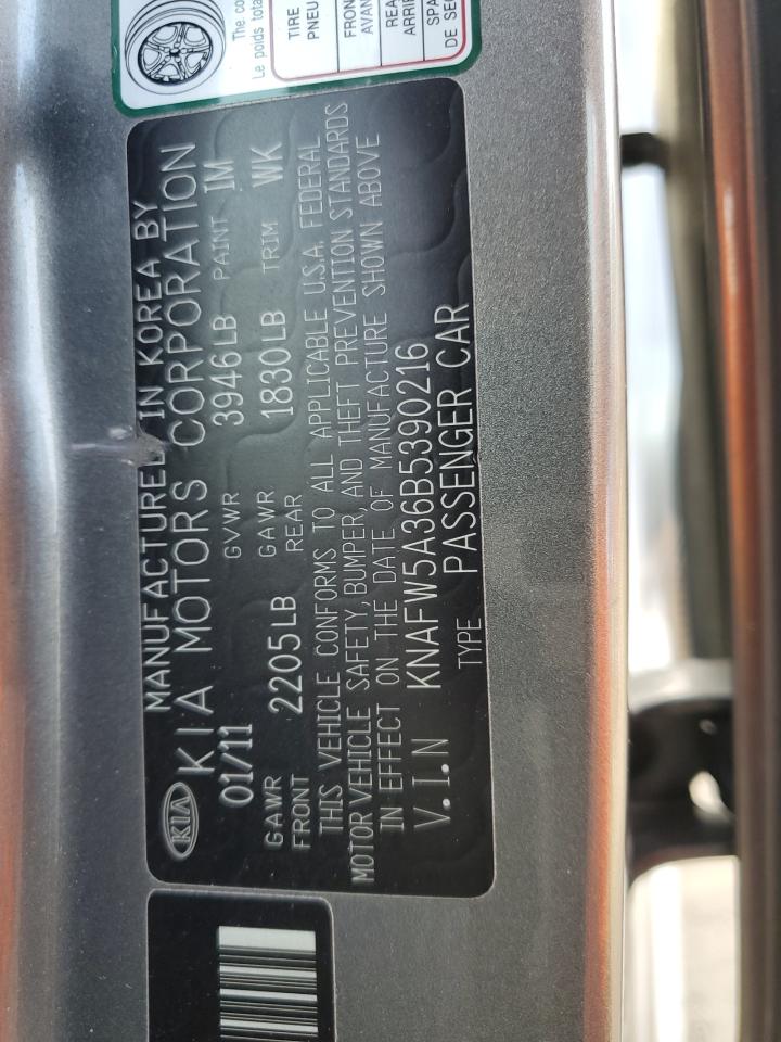 2011 Kia Forte Sx VIN: KNAFW5A36B5390216 Lot: 89665955