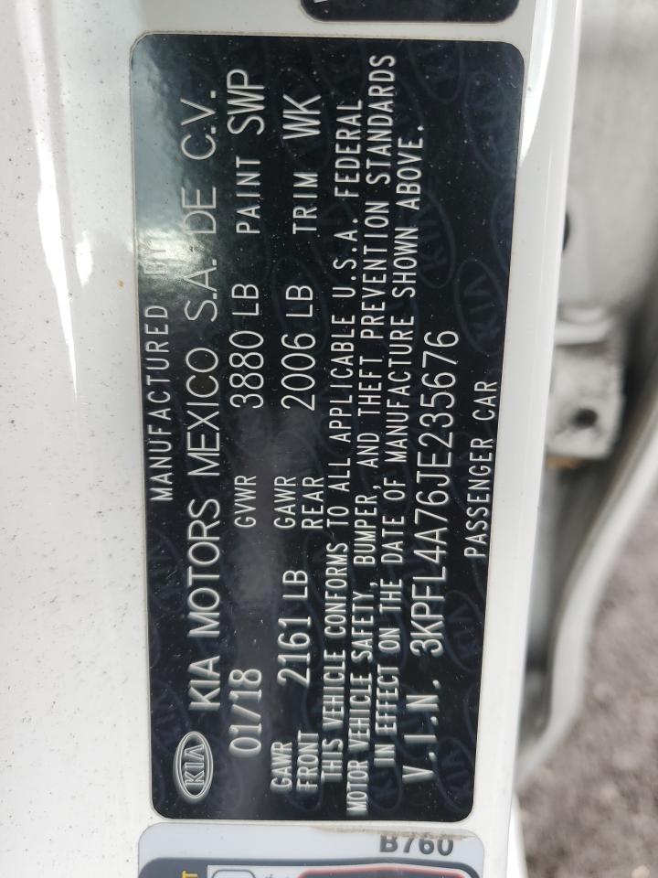 2018 Kia Forte Lx VIN: 3KPFL4A76JE235676 Lot: 89531425