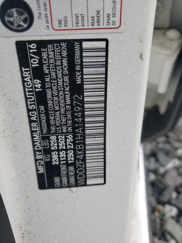 2017 Mercedes-Benz E 300 4Matic VIN: WDDZF4KB1HA144972 Lot: 86266185