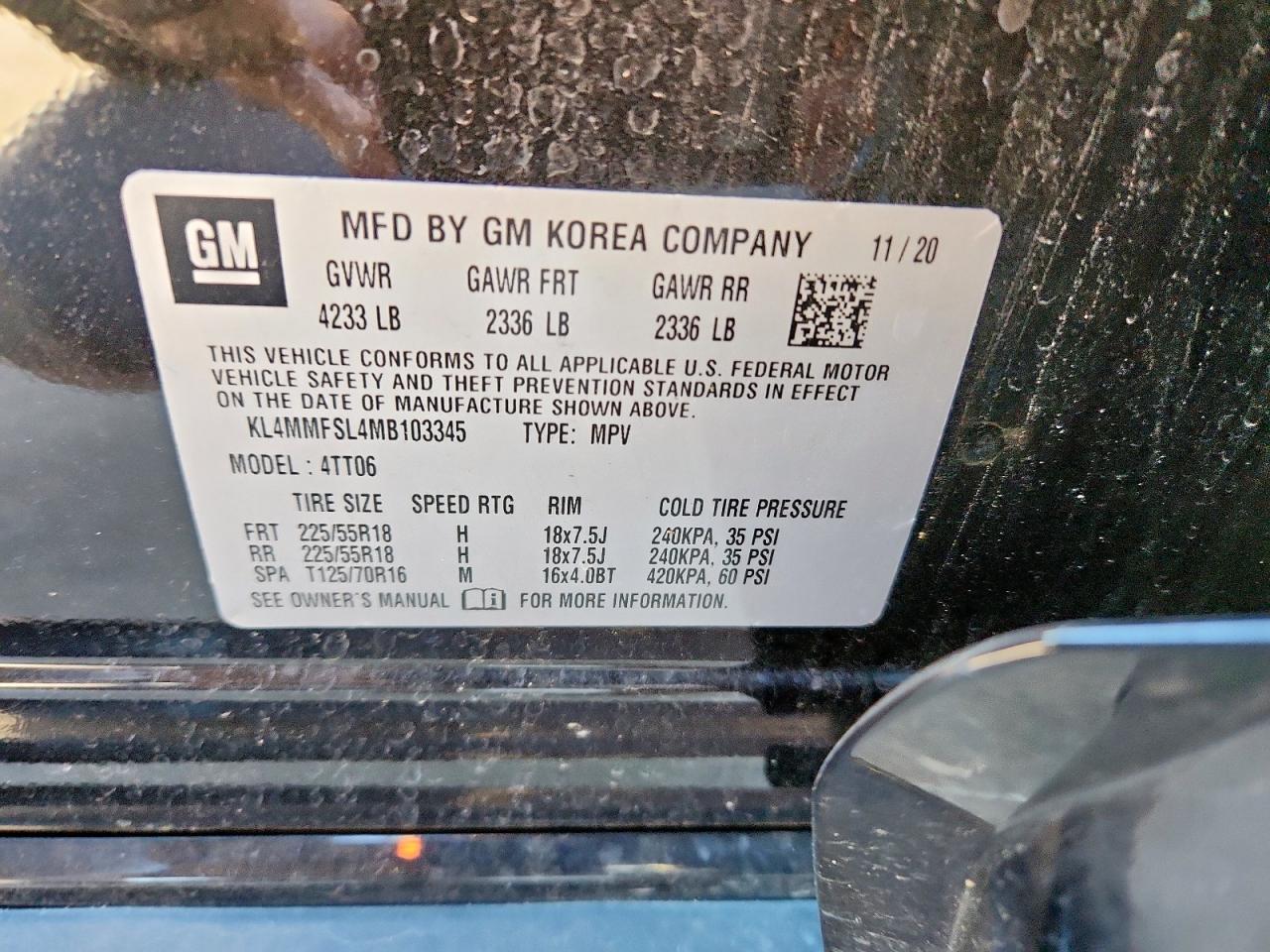 2021 Buick Encore Gx Essence VIN: KL4MMFSL4MB103345 Lot: 90532465