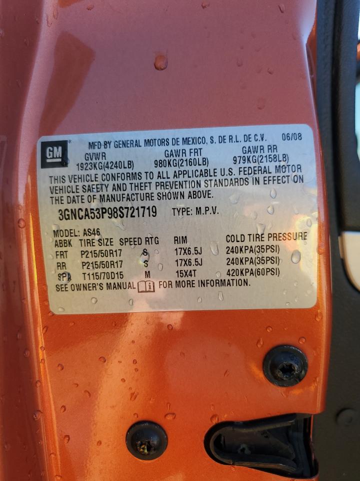 2008 Chevrolet Hhr Lt VIN: 3GNCA53P98S721719 Lot: 90057825