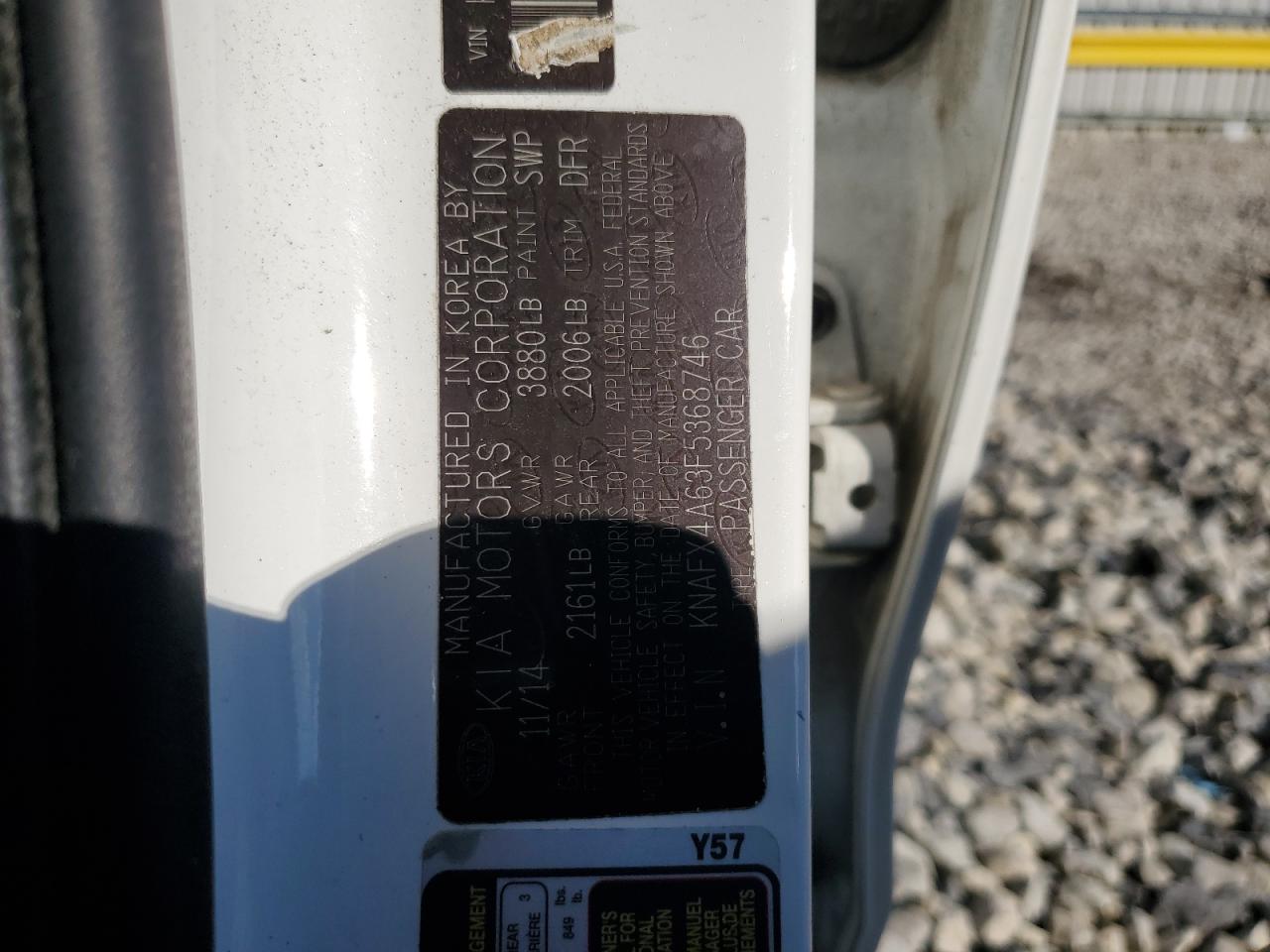 2015 Kia Forte Lx VIN: KNAFX4A63F5368746 Lot: 90678595